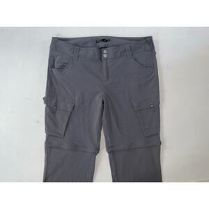 Prana Women's Sage Convertible Cargo Hiking Pants. Gray, Women's 12R. EUC!